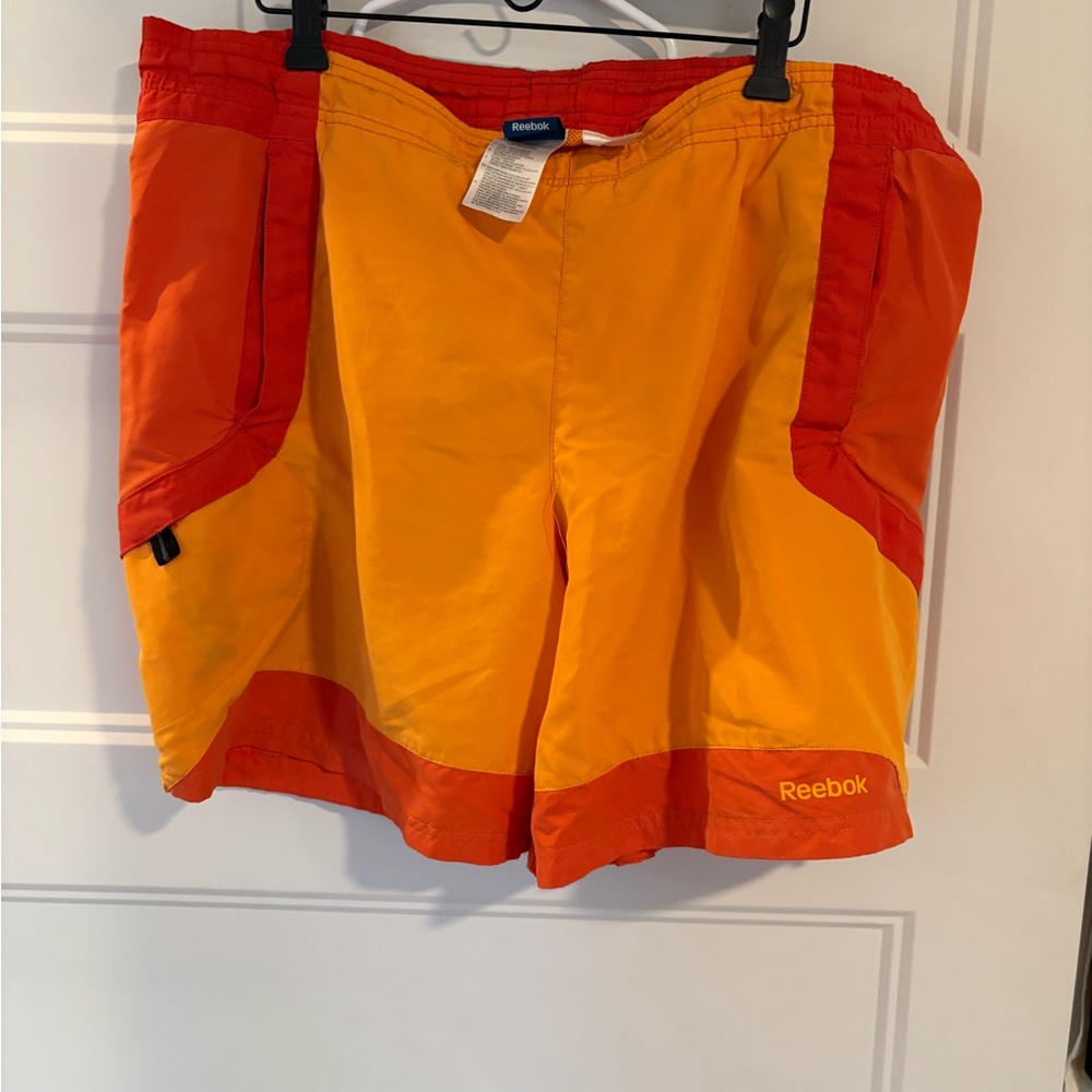 Reebok Bold Orange and Yellow Shorts